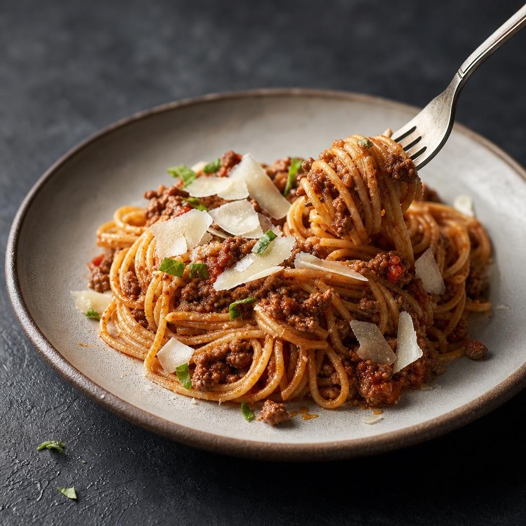 Bolognese mit Vollkornpasta